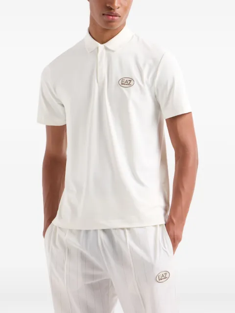Ea7 Emporio Armani logo-appliqué polo shirt