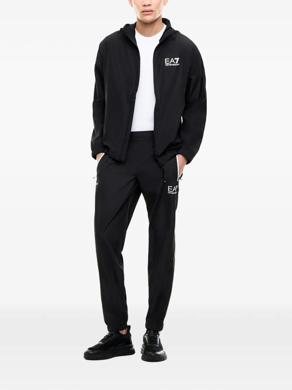 Ea7 Emporio Armani T-shirt met logo-applicatie Wit