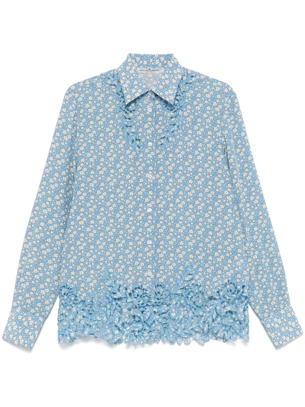 Ermanno Scervino Blouse met bloemenprint Blauw