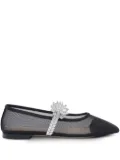 MACH & MACH Lotus Flower ballet flats - Black