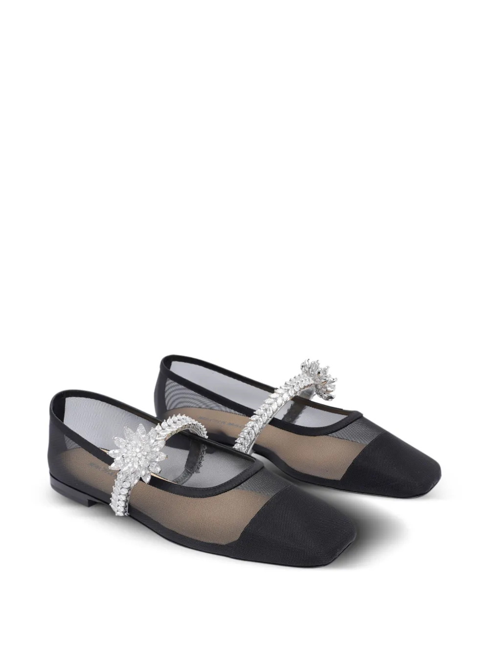 MACH & MACH Lotus Flower ballet flats - Zwart