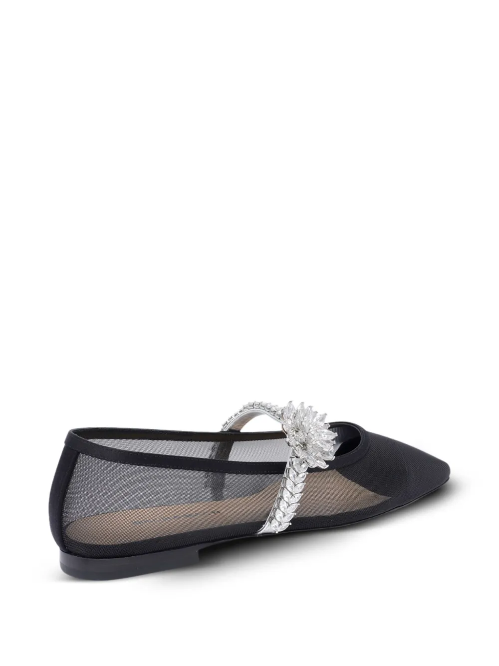 MACH & MACH Lotus Flower ballet flats Black