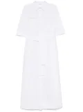 P.A.R.O.S.H. floral-embroidered maxi dress - White