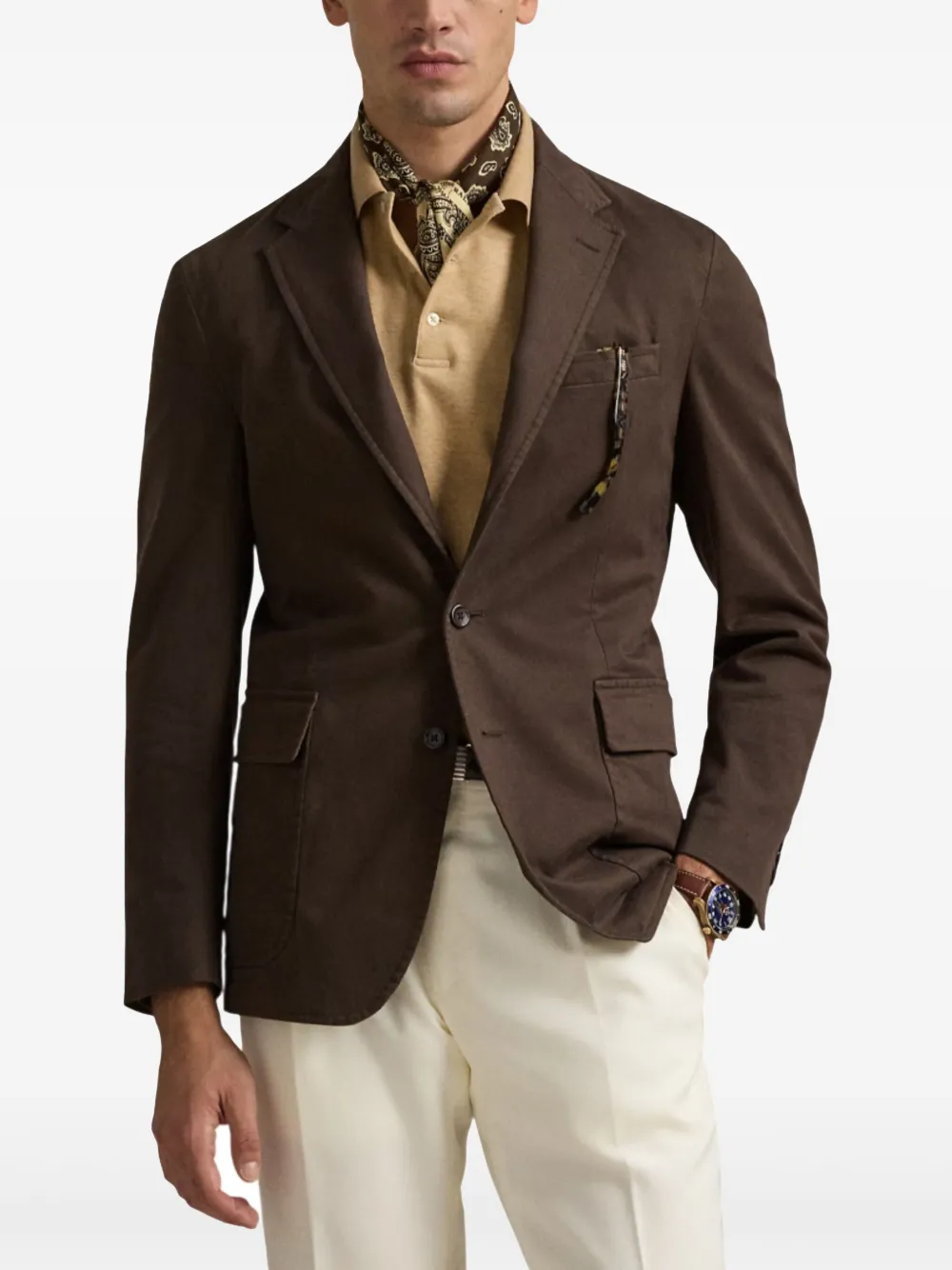 Polo Ralph Lauren Blazer met enkele rij knopen Bruin
