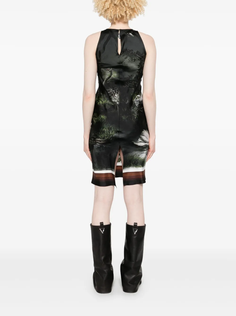 The Attico Smoke mini-jurk met nachtprint Groen