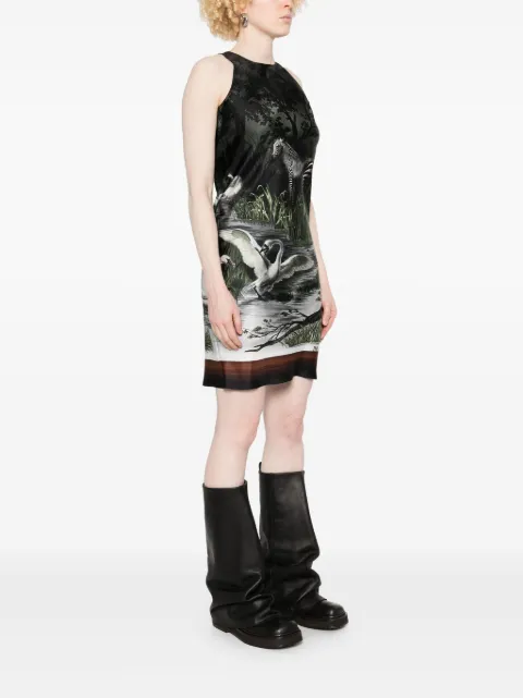 The Attico smoke night-print mini dress 250WCA00389SSS015PR - 2