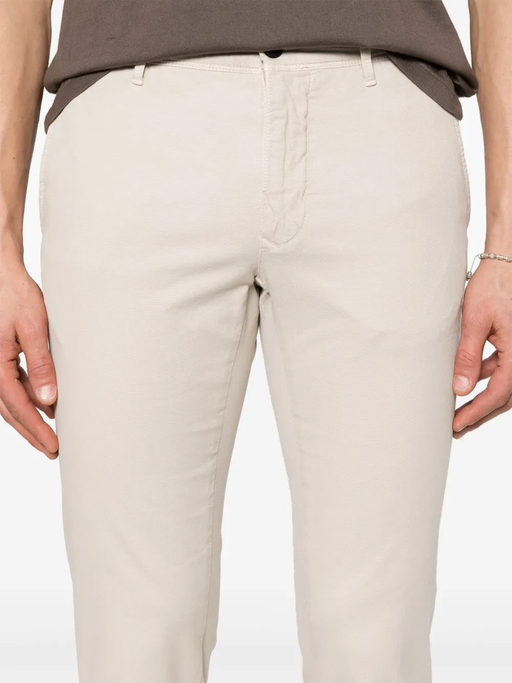 Incotex Broek met toelopende pijpen Beige