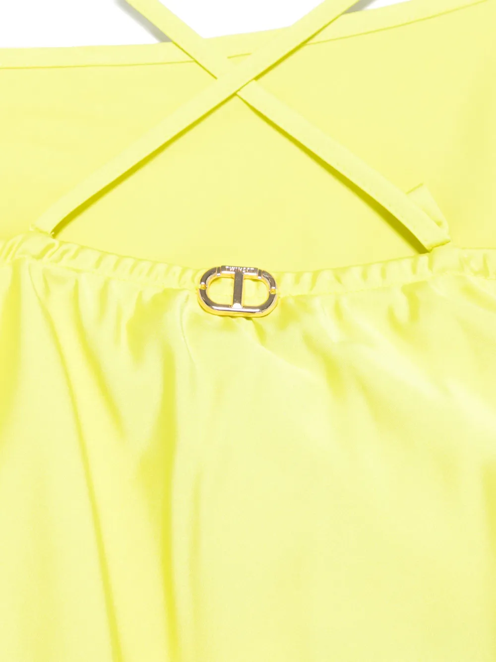 TWINSET Kids Jurk met ruches Geel