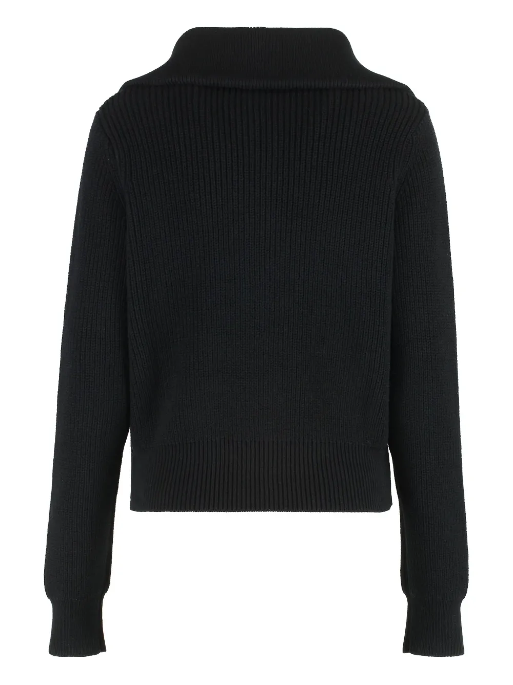 Michael Kors ribbed-knit zipped cardigan - Zwart