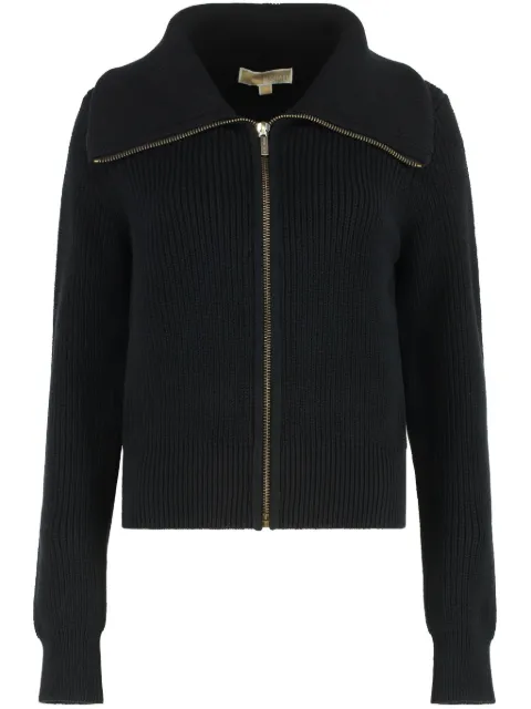 Michael Kors ribbed-knit zipped cardigan