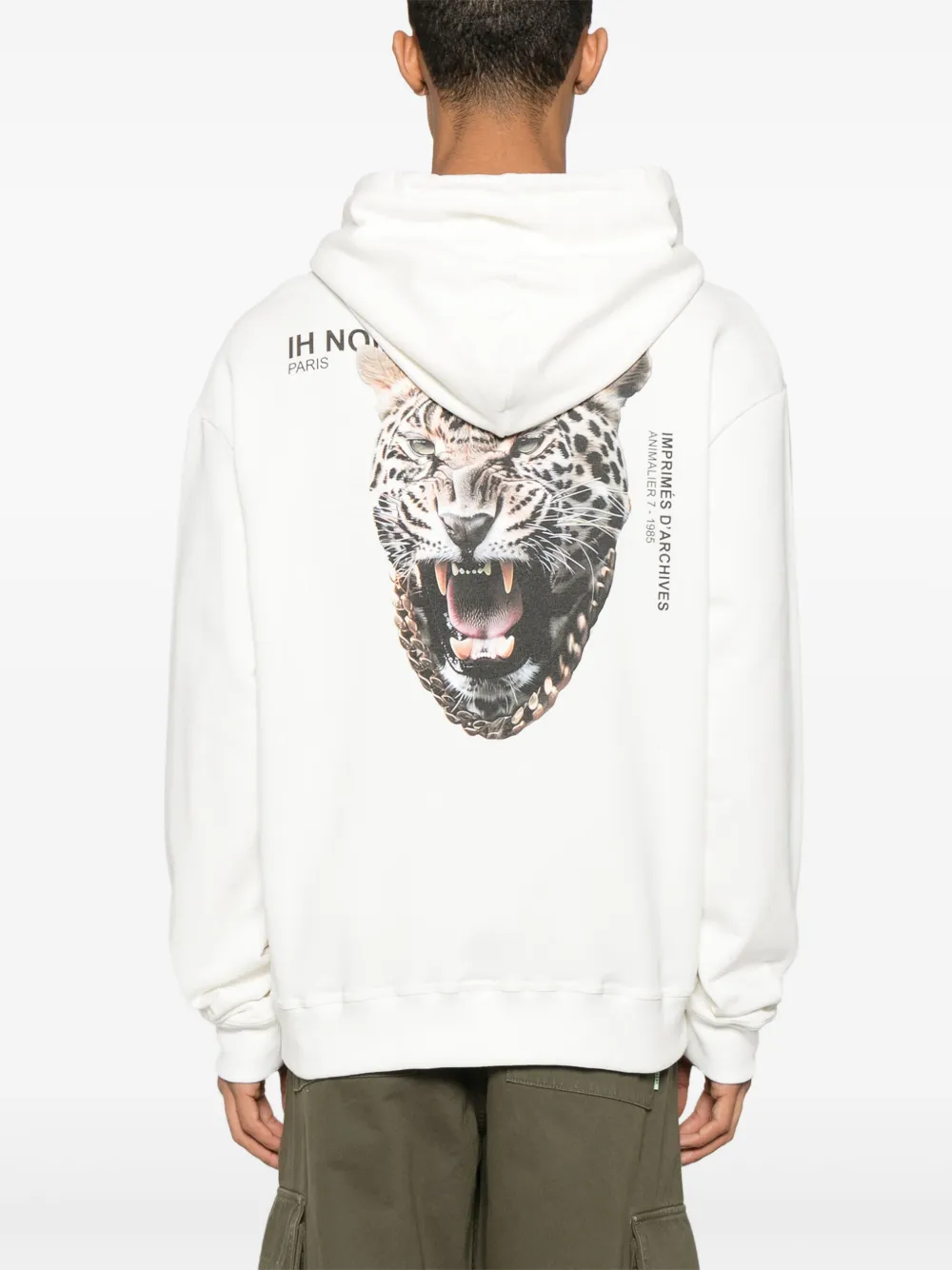Ih Nom Uh Nit Leopard Mask Hoodie In 白色