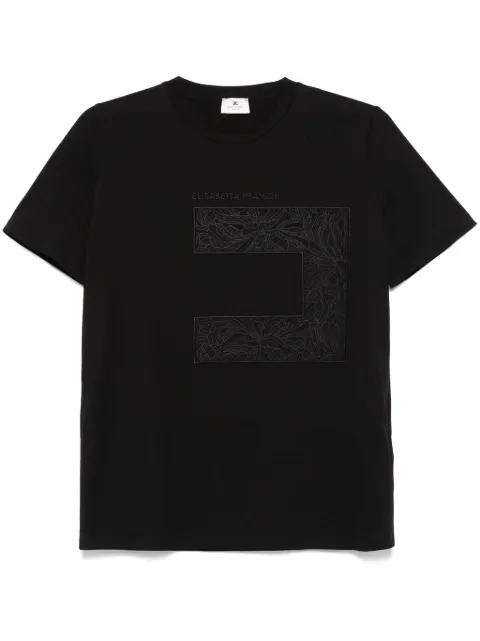 Elisabetta Franchi voile-logo jersey T-shirt