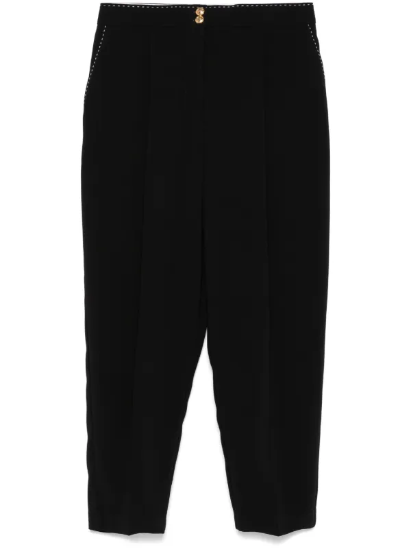 【25SS】 ELISABETTA FRANCHI コントラストステッチ パンツ Elisabetta Franchi コントラストステッチ パンツ | ブラック