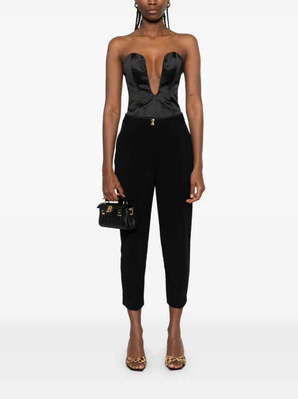 【25SS】 ELISABETTA FRANCHI コントラストステッチ パンツ Elisabetta Franchi コントラストステッチ パンツ | ブラック