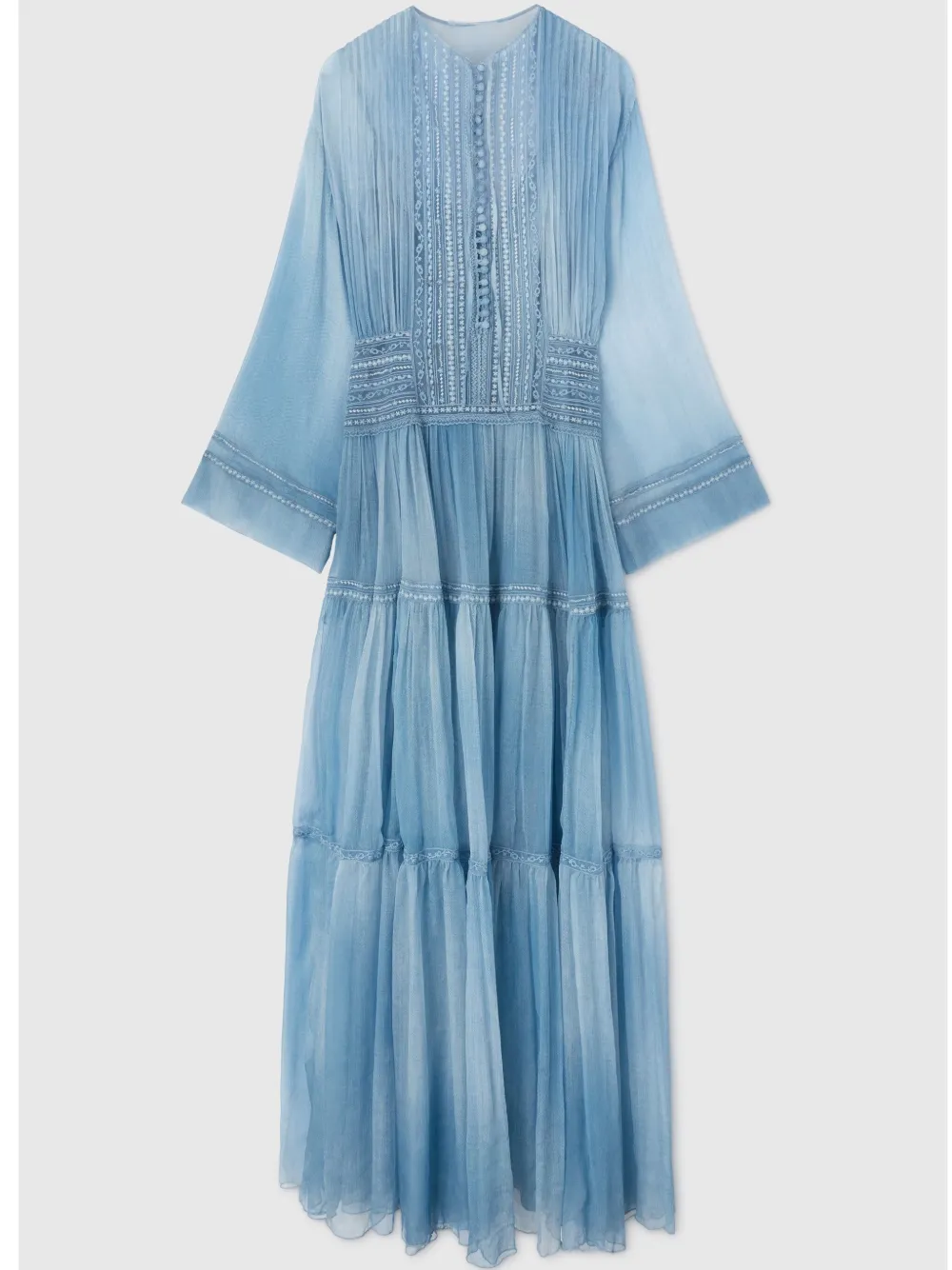 Ermanno Scervino Lace-detailing Maxi Dress In Blau