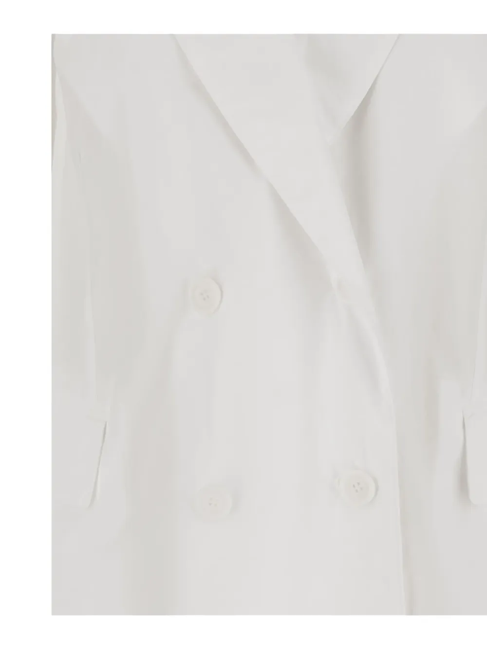 Aspesi Double-breasted Cotton Jacket In White
