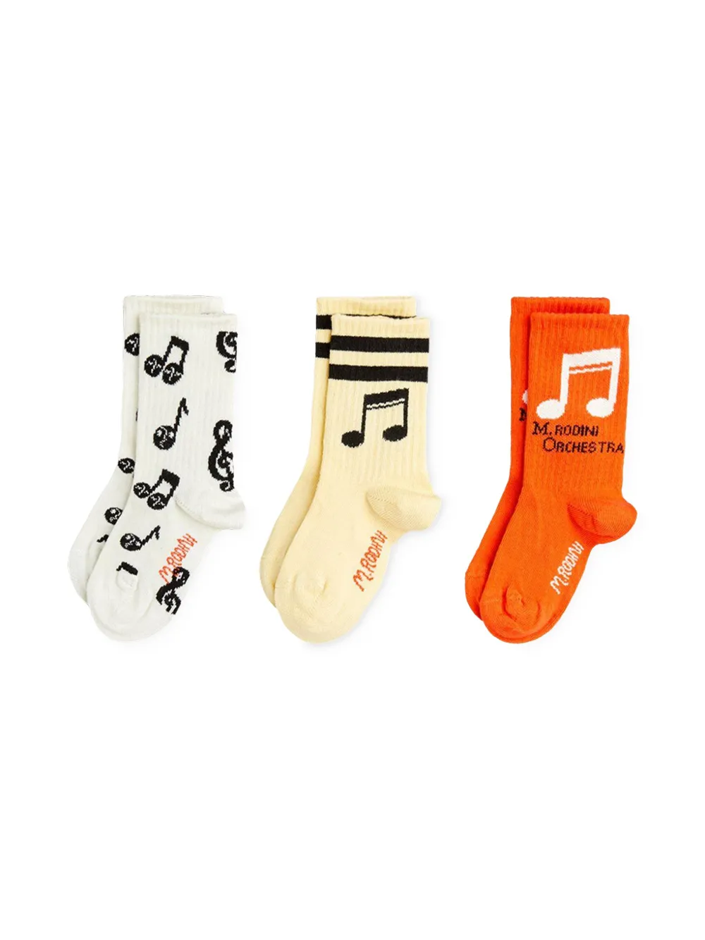 Mini Rodini Musical Note socks set - Oranje