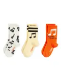 Mini Rodini Musical Note socks set - Orange