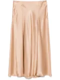 Alberta Ferretti satin midi skirt - Gold