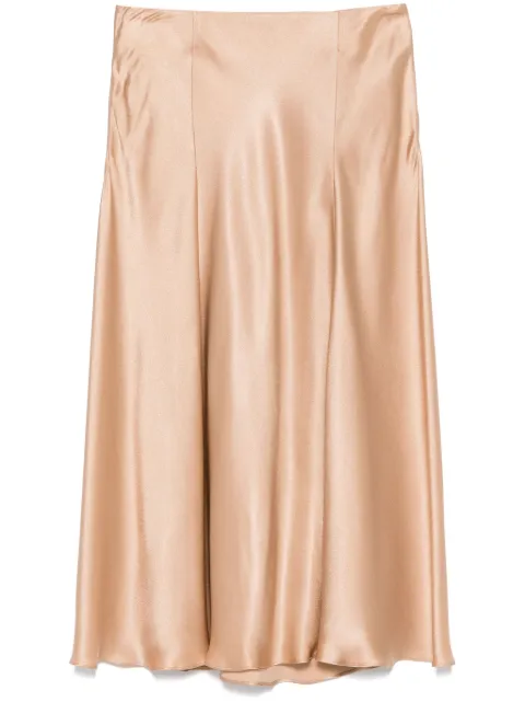Alberta Ferretti falda midi con efecto satinado