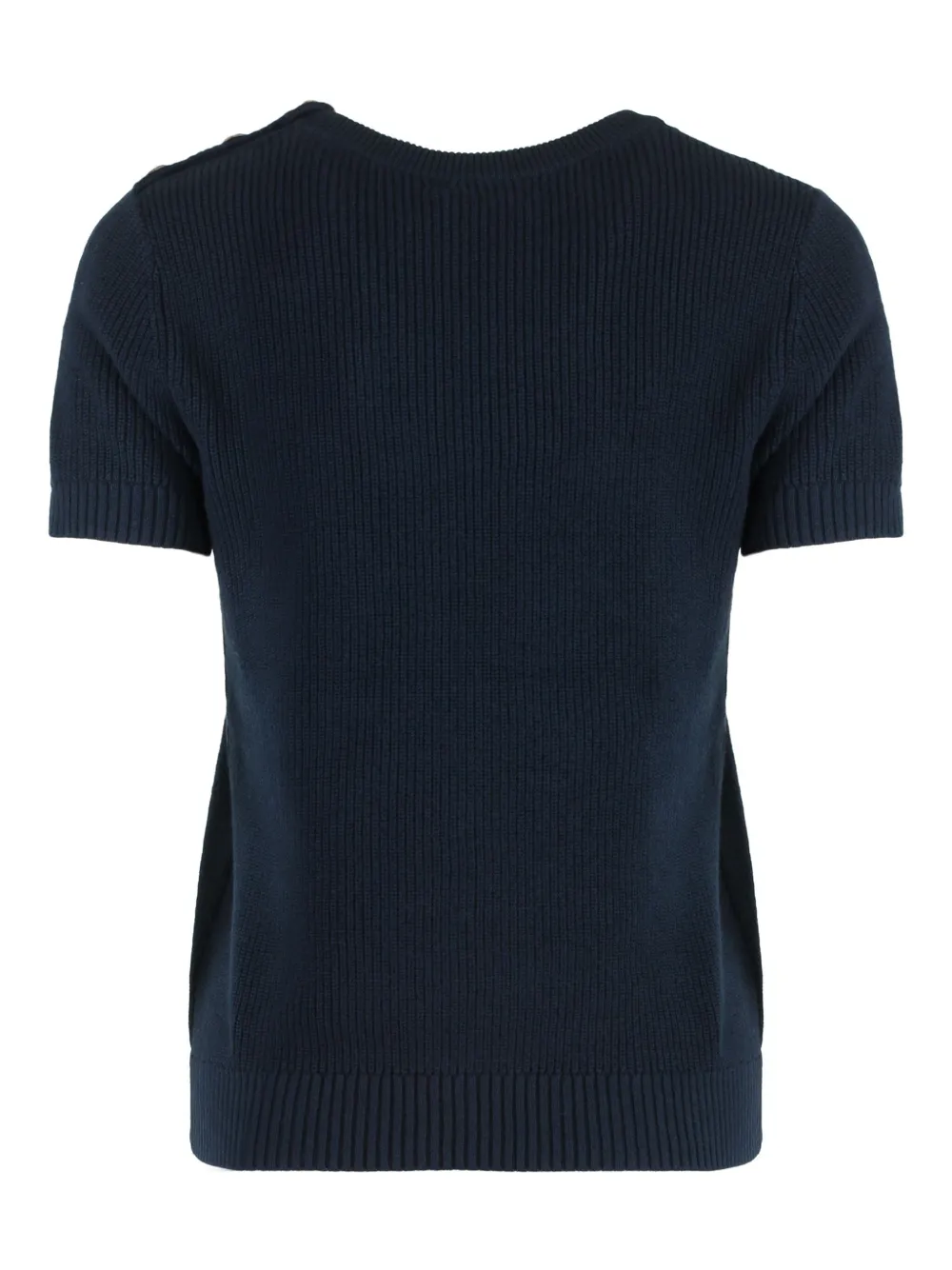 Lauren Ralph Lauren ribbed-knit T-shirt - Blauw