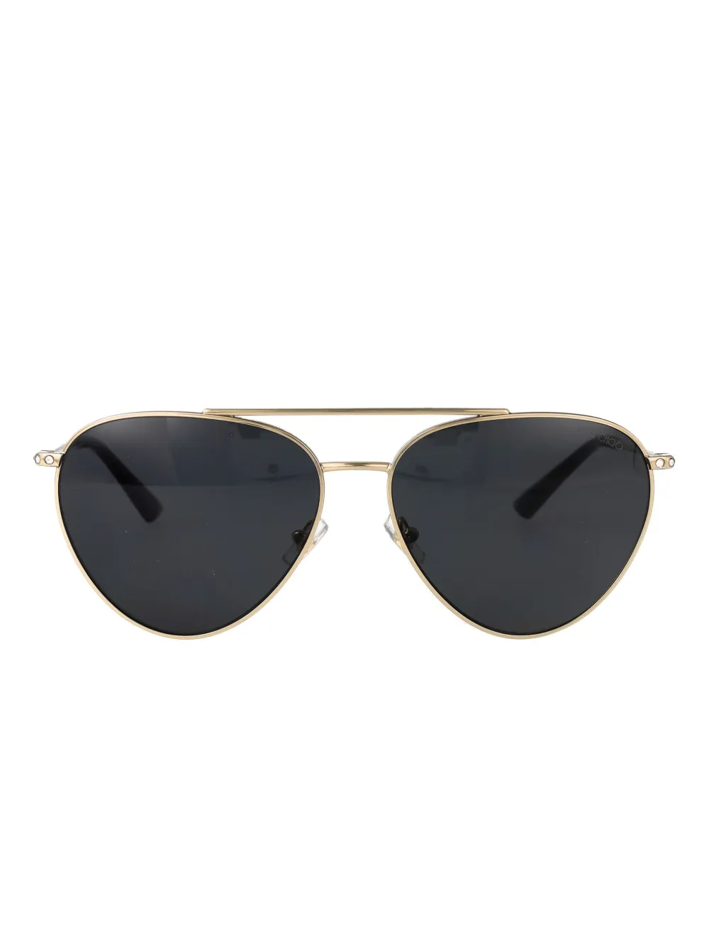 Jimmy Choo Eyewear Zonnebril met gegraveerd logo Goud
