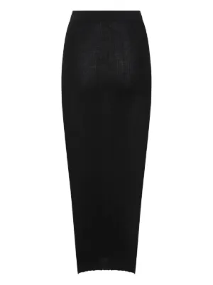 【RICK OWENS】バックスリット ハイウエスト ミディスカート RICK OWENS】バックスリット ハイウエスト ミディスカート