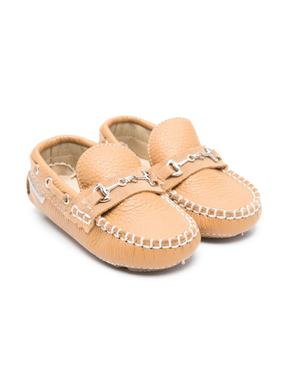 BabyWalker grained-leather loafers Brown