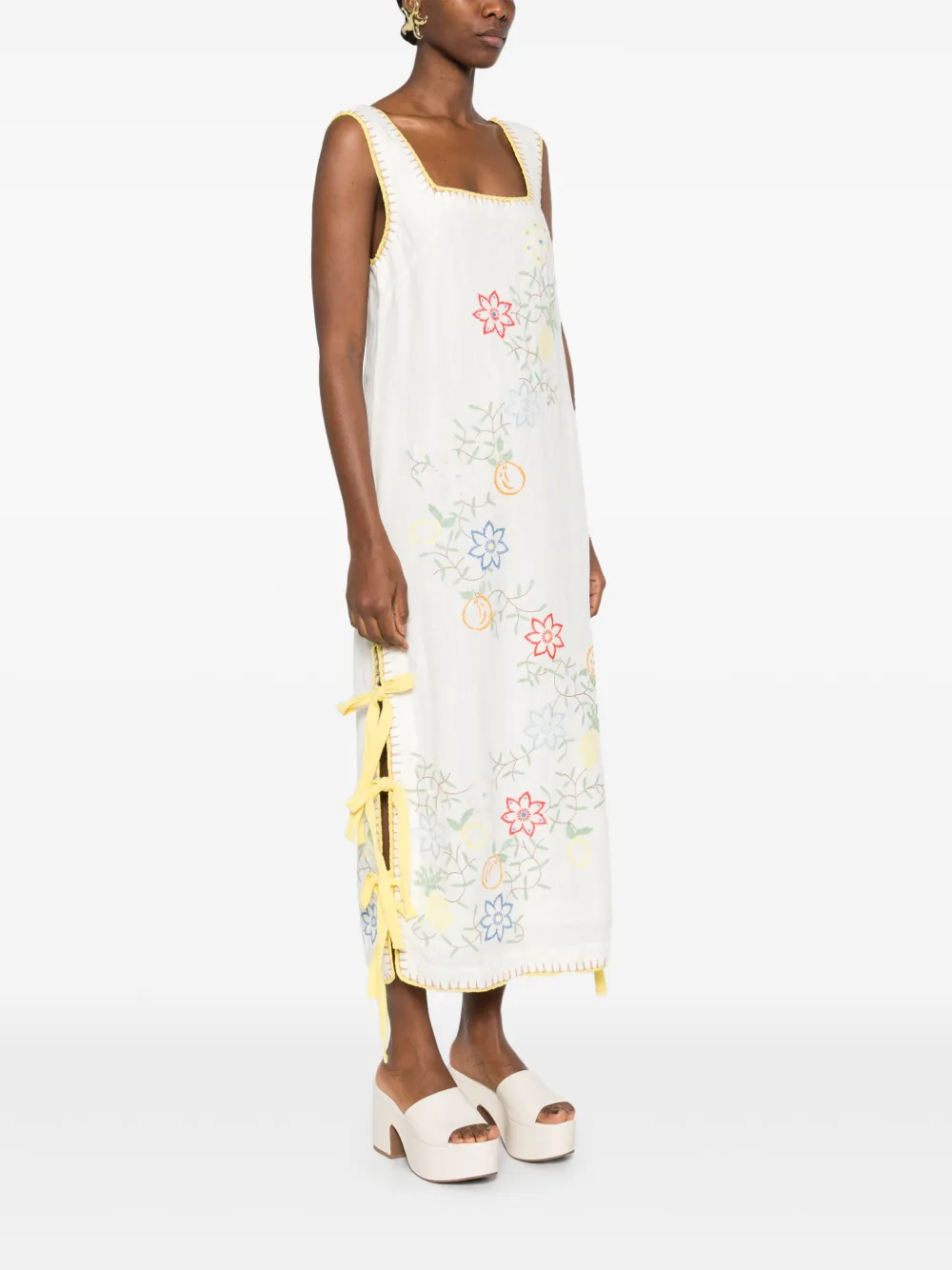 ALEMAIS Olivia maxi-jurk Beige