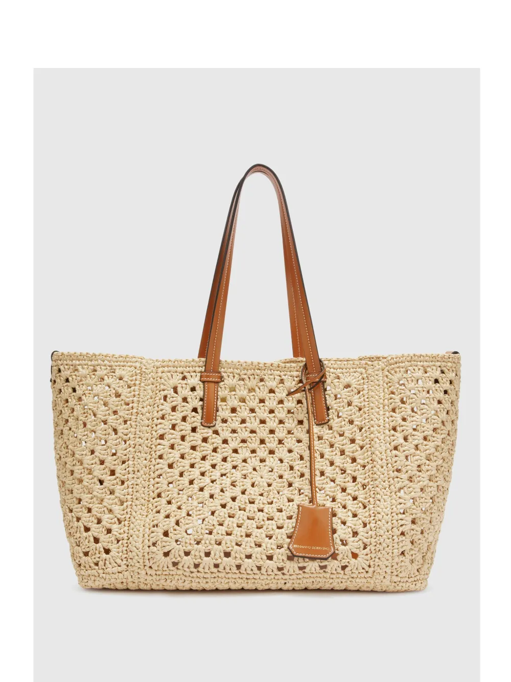 Ermanno Scervino Gehaakte shopper Beige