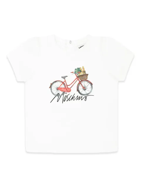 Moschino Kids bike-print T-shirt