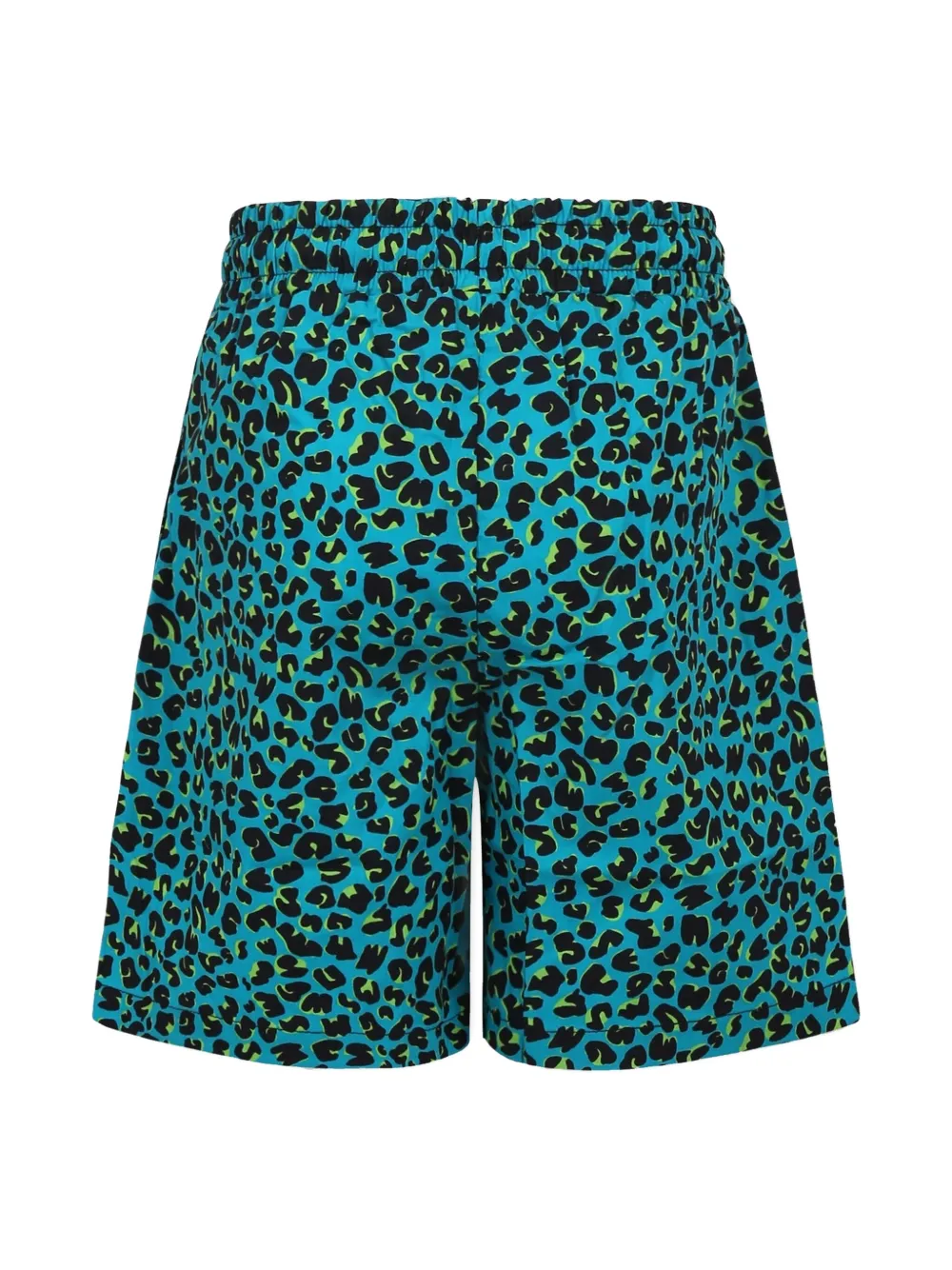 MSGM Kids leopard-print cotton shorts - Blauw