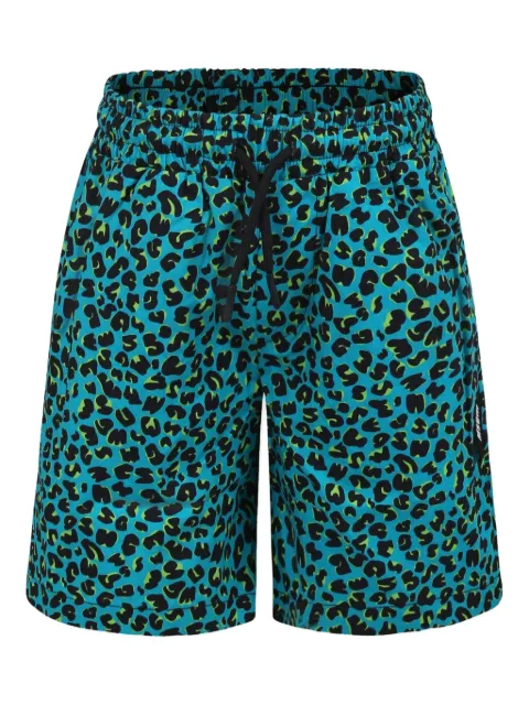 MSGM Kids leopard-print cotton shorts 