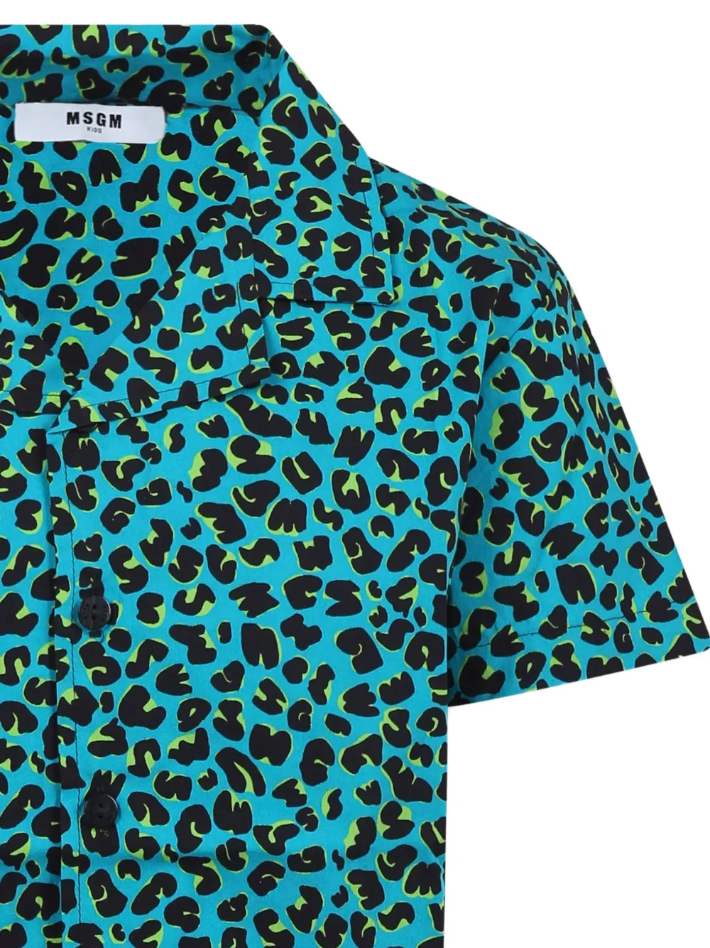 MSGM Kids Shirt met luipaardprint Blauw