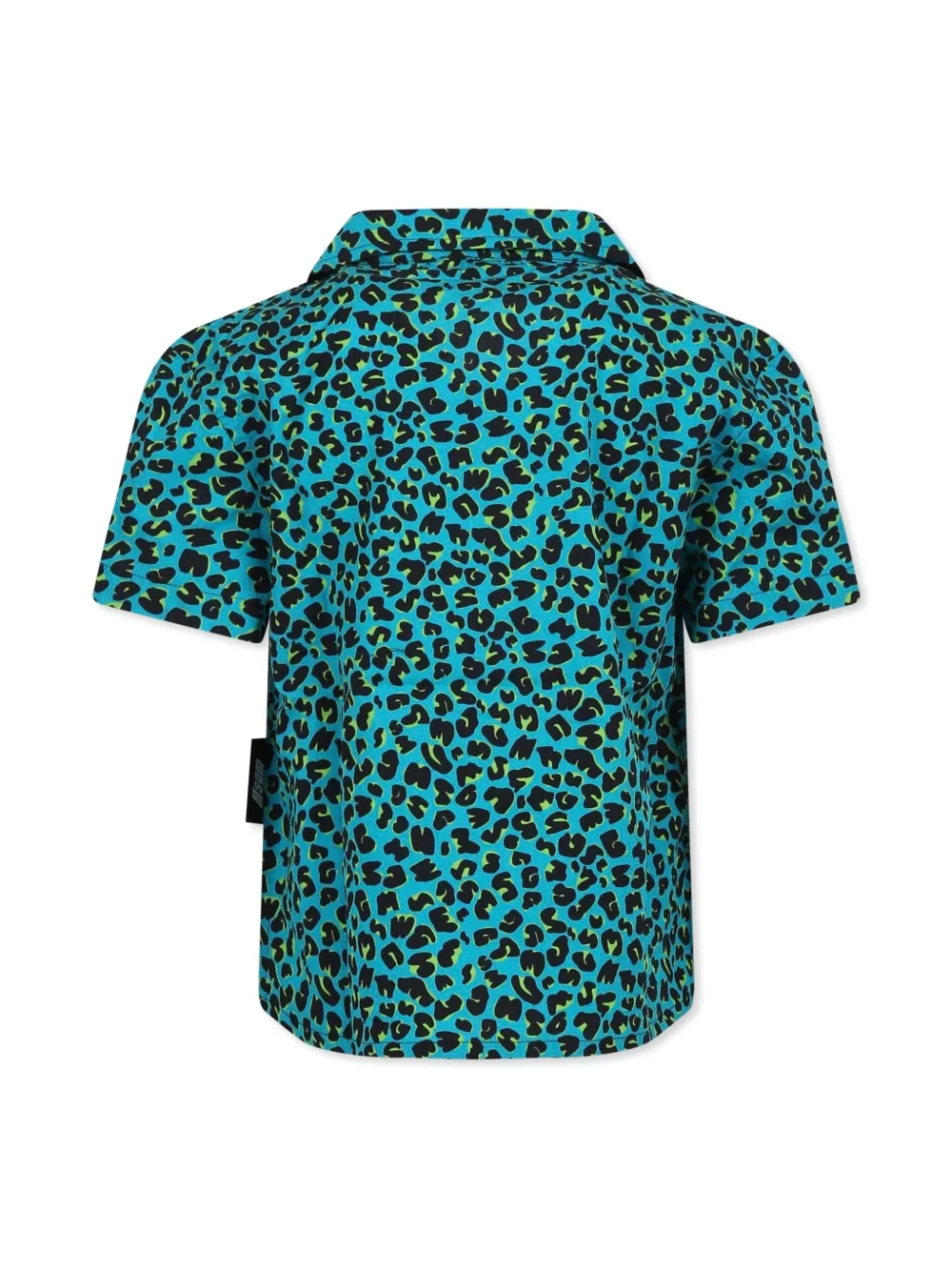 MSGM Kids leopard-print shirt - Blauw