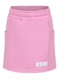 MSGM Kids logo-print mini skirt - Pink