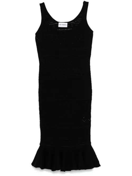 Robe mi-longue en maille ajourée - DES PHEMMES - Modalova