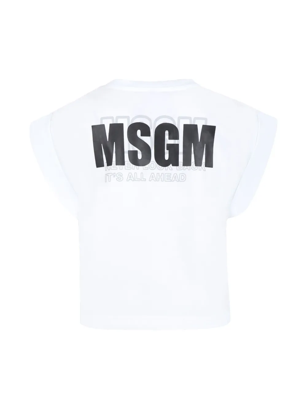 MSGM Kids logo-print T-shirt - Wit