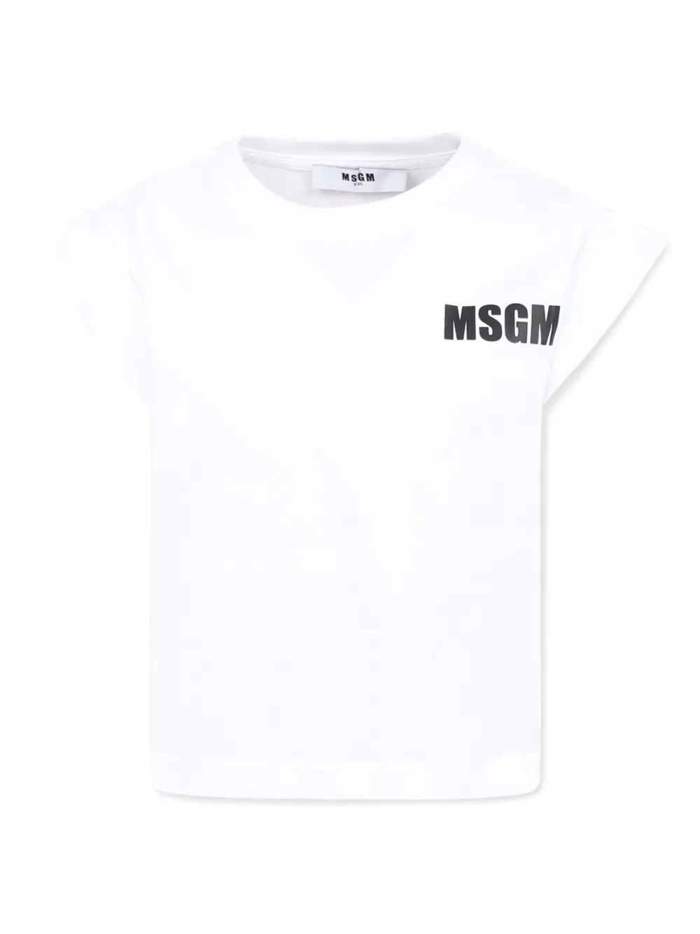 MSGM Kids T-shirt met logoprint Wit