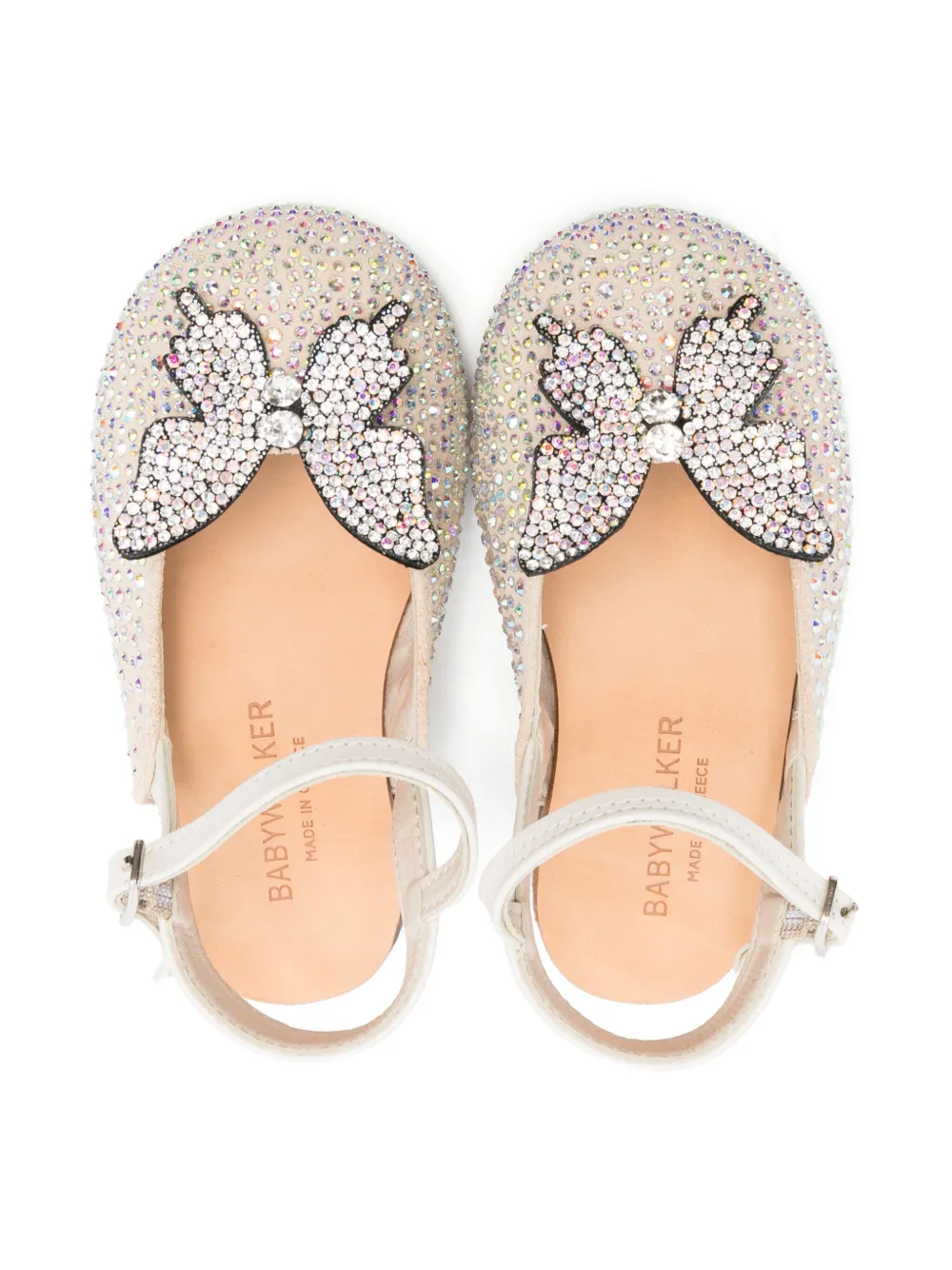 BabyWalker crystal-embellished ballet flats Neutrals