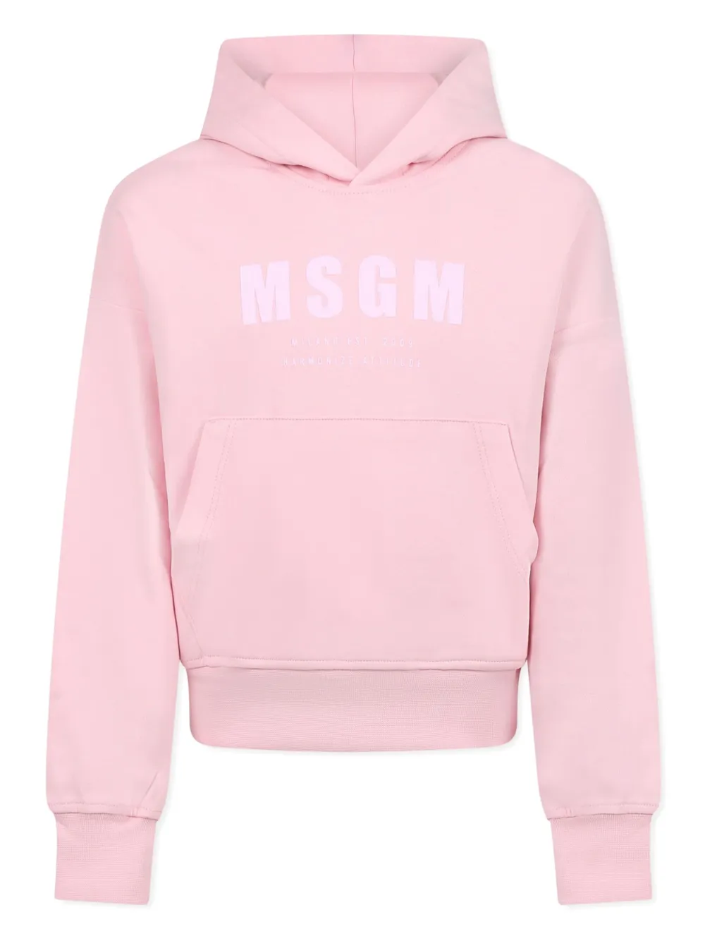 MSGM Kids Hoodie met logoprint Roze