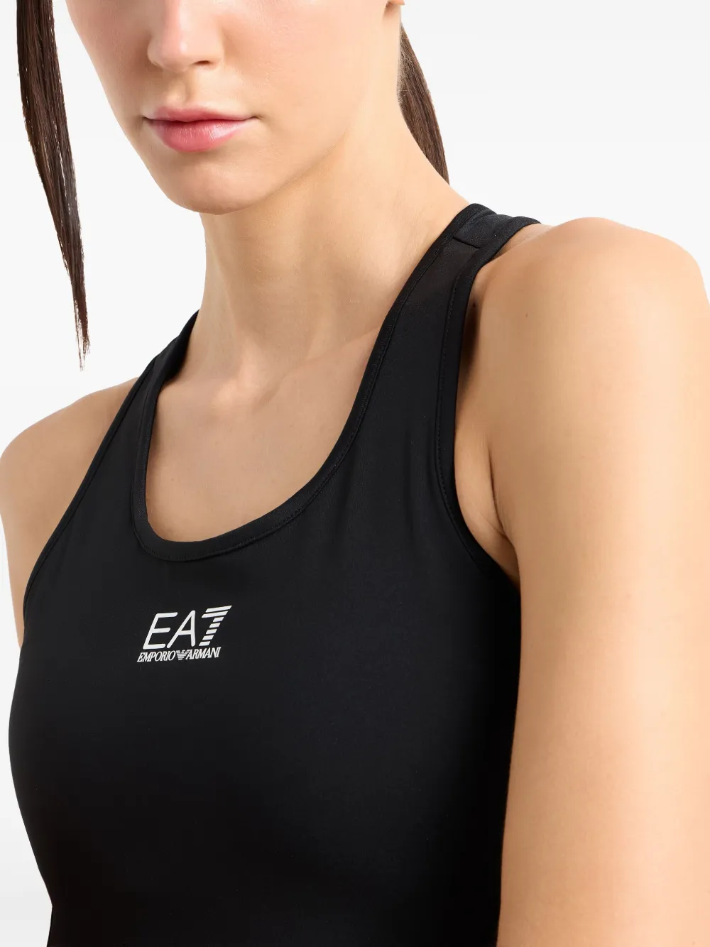 Ea7 Emporio Armani Tanktop met logoprint Zwart
