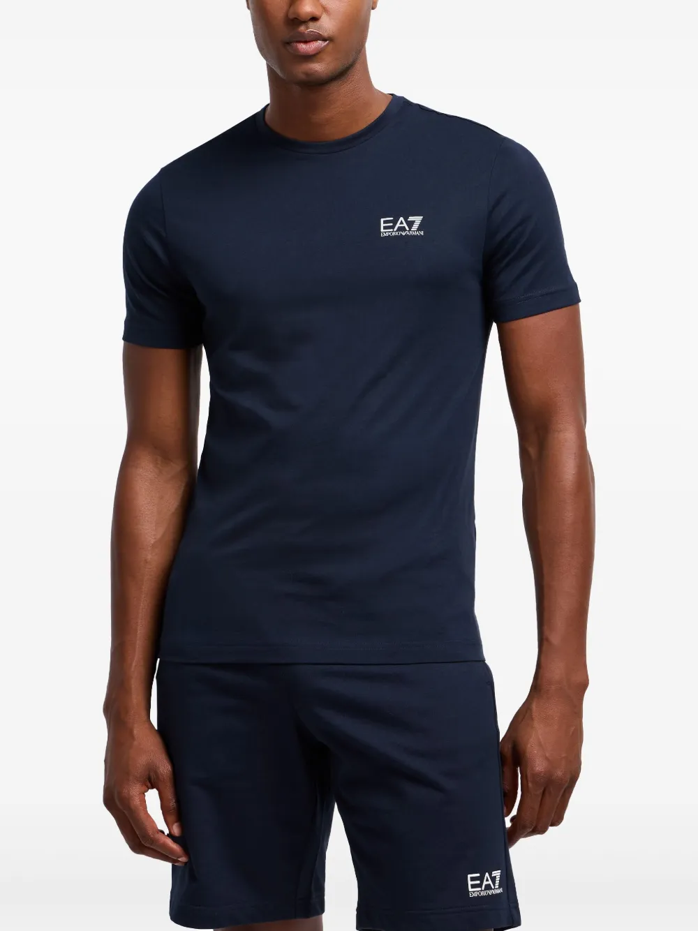 Ea7 Emporio Armani T-shirt met logoprint - Blauw