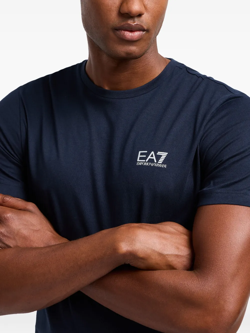 Ea7 Emporio Armani T-shirt met logoprint Blauw