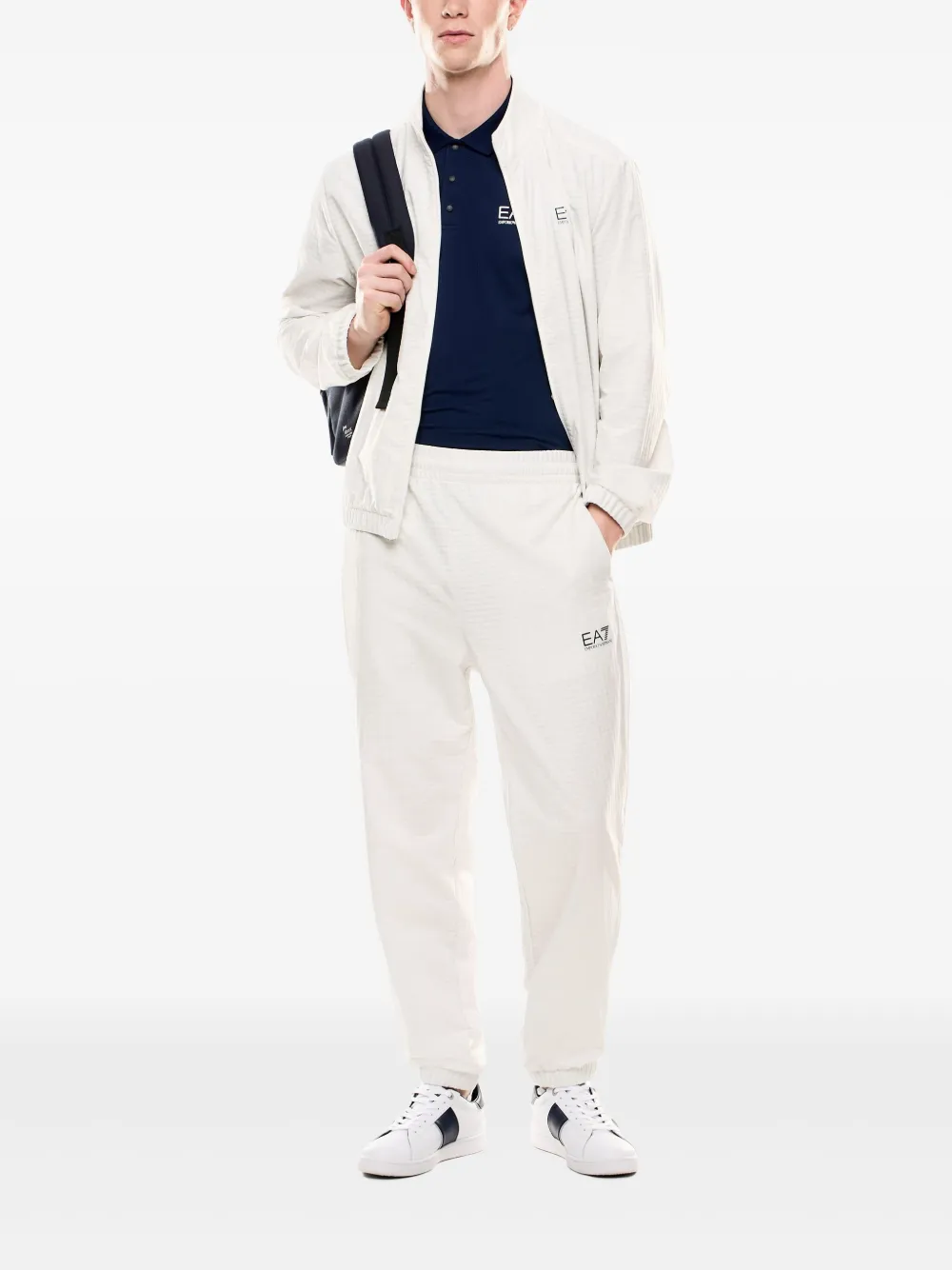 Ea7 Emporio Armani Poloshirt met logoprint - Blauw