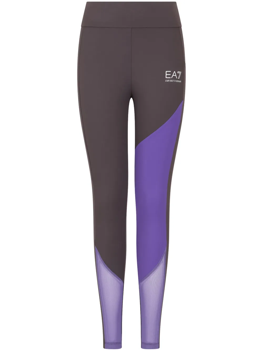 Ea7 Emporio Armani leggins con diseño color block | morado | Image 1