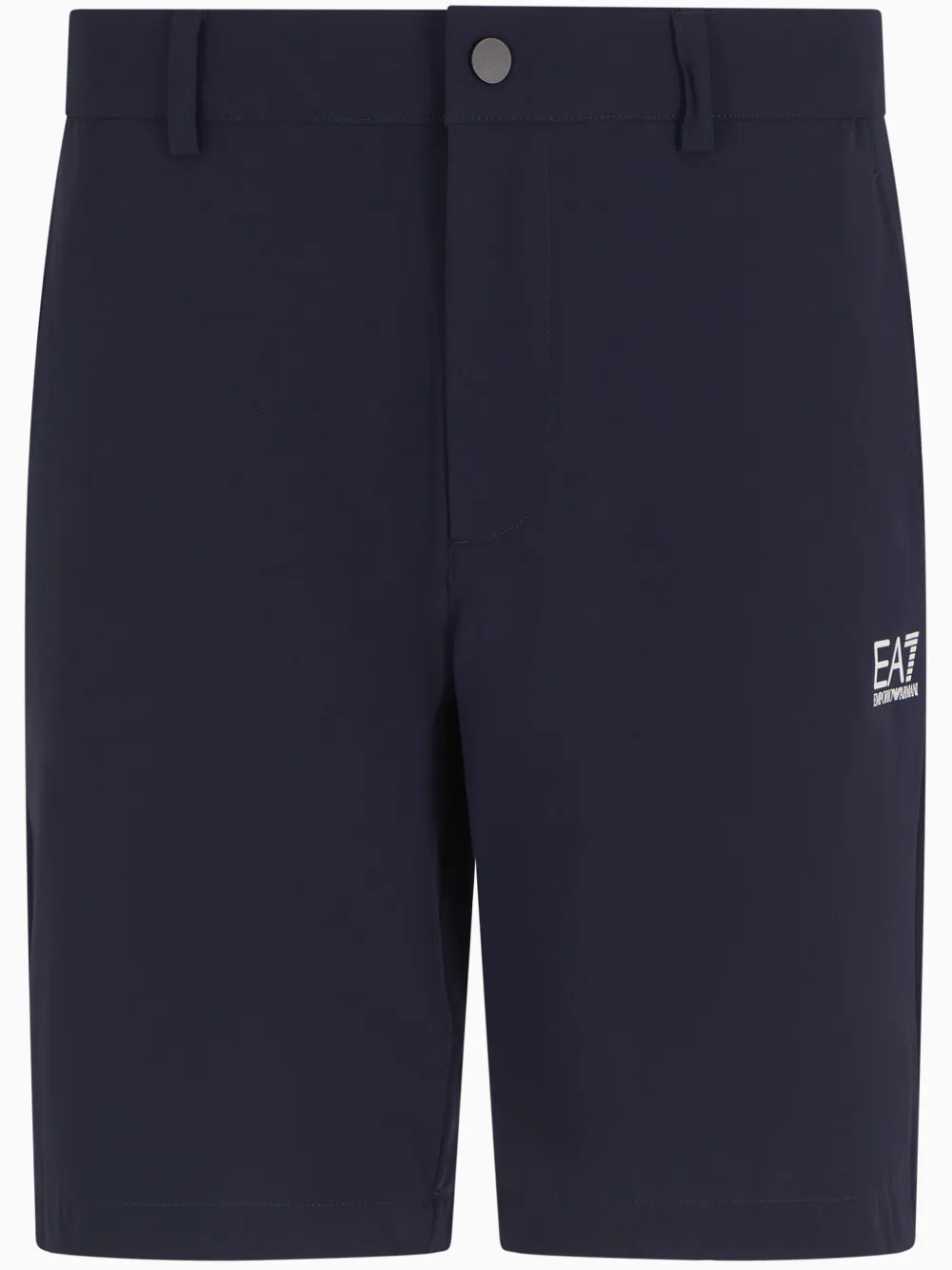 Ea7 Emporio Armani logo-print bermuda shorts Blauw