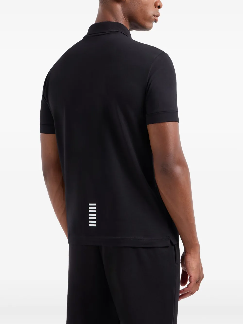 Ea7 Emporio Armani Poloshirt met logo-reliëf Zwart