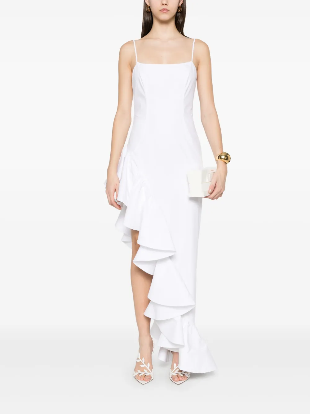 Giuseppe Di Morabito Maxi-jurk met ruches - Wit