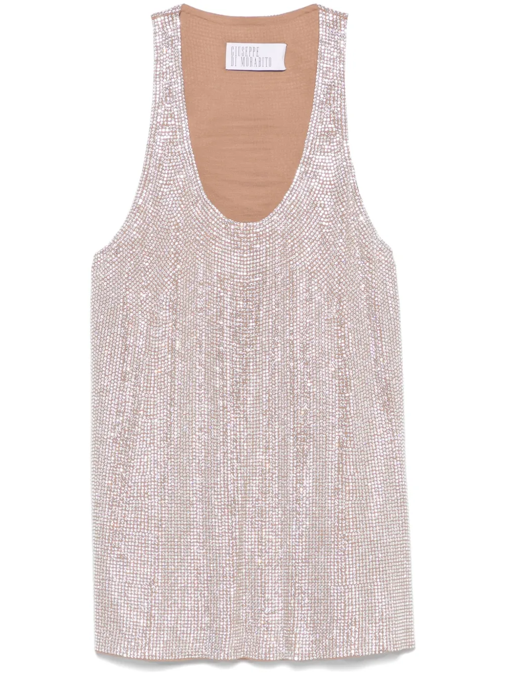 rhinestone-embellished tank top